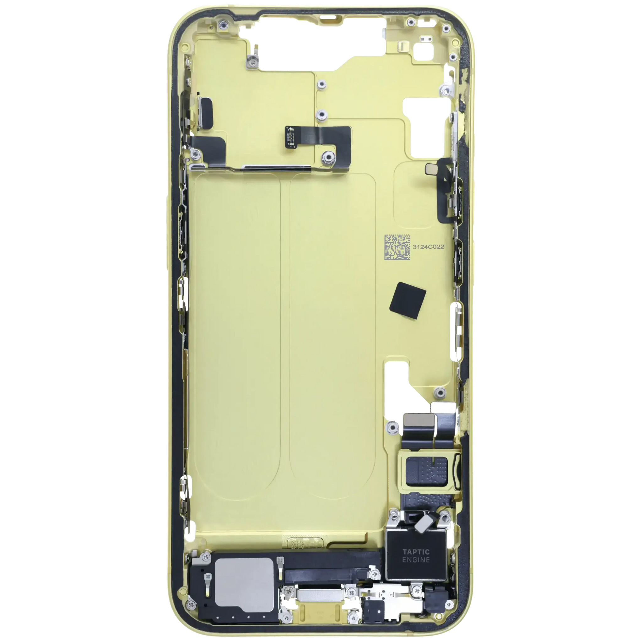Mid-Frame Housing W/ Charging Port Flex & Small Parts For iPhone 14 (EU / Global Version) (Pull) (Yellow)