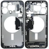 Mid-Frame Housing W/ Charging Port Flex & Small Parts For iPhone 15 Pro Max (EU / Global Version) (Pull) (Blue Titanium)