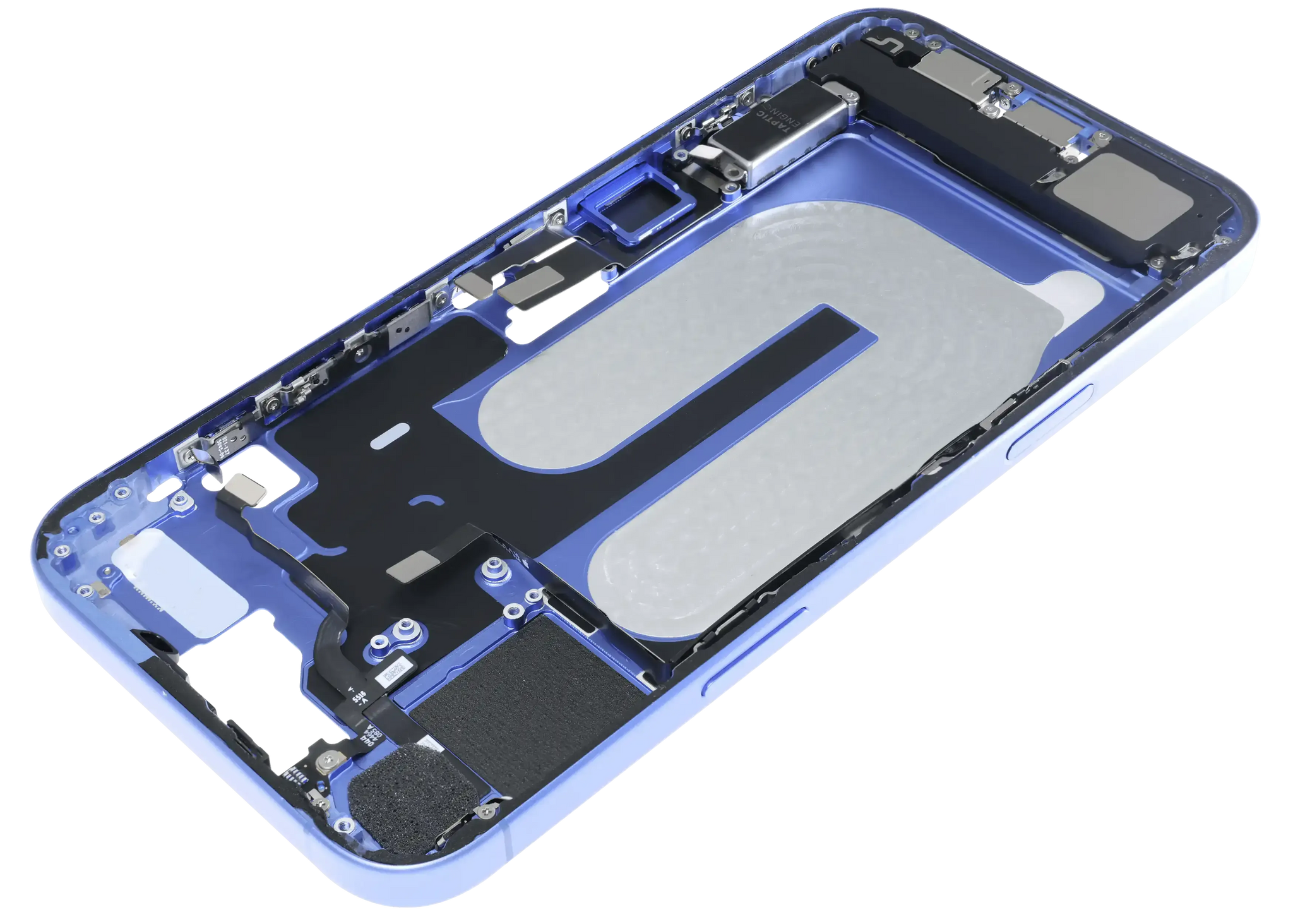 Mid-Frame Housing W/ Charging Port Flex & Small Parts For iPhone 16 Plus (EU / Global Version) (Pull) (Ultramarine)