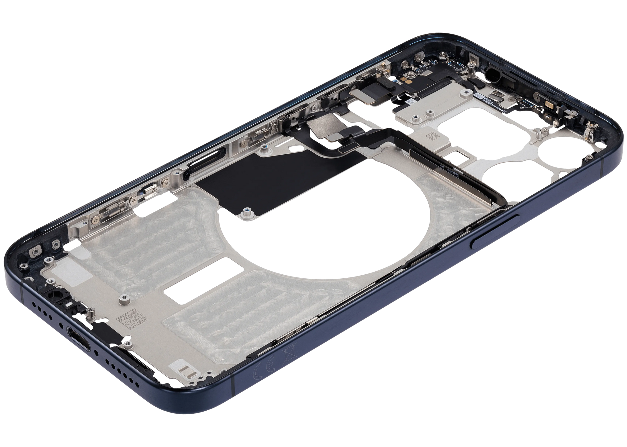 Mid-Frame Housing W/ Small Parts For iPhone 15 Pro Max (EU / Global Version) ( Pull) (Blue Titanium)