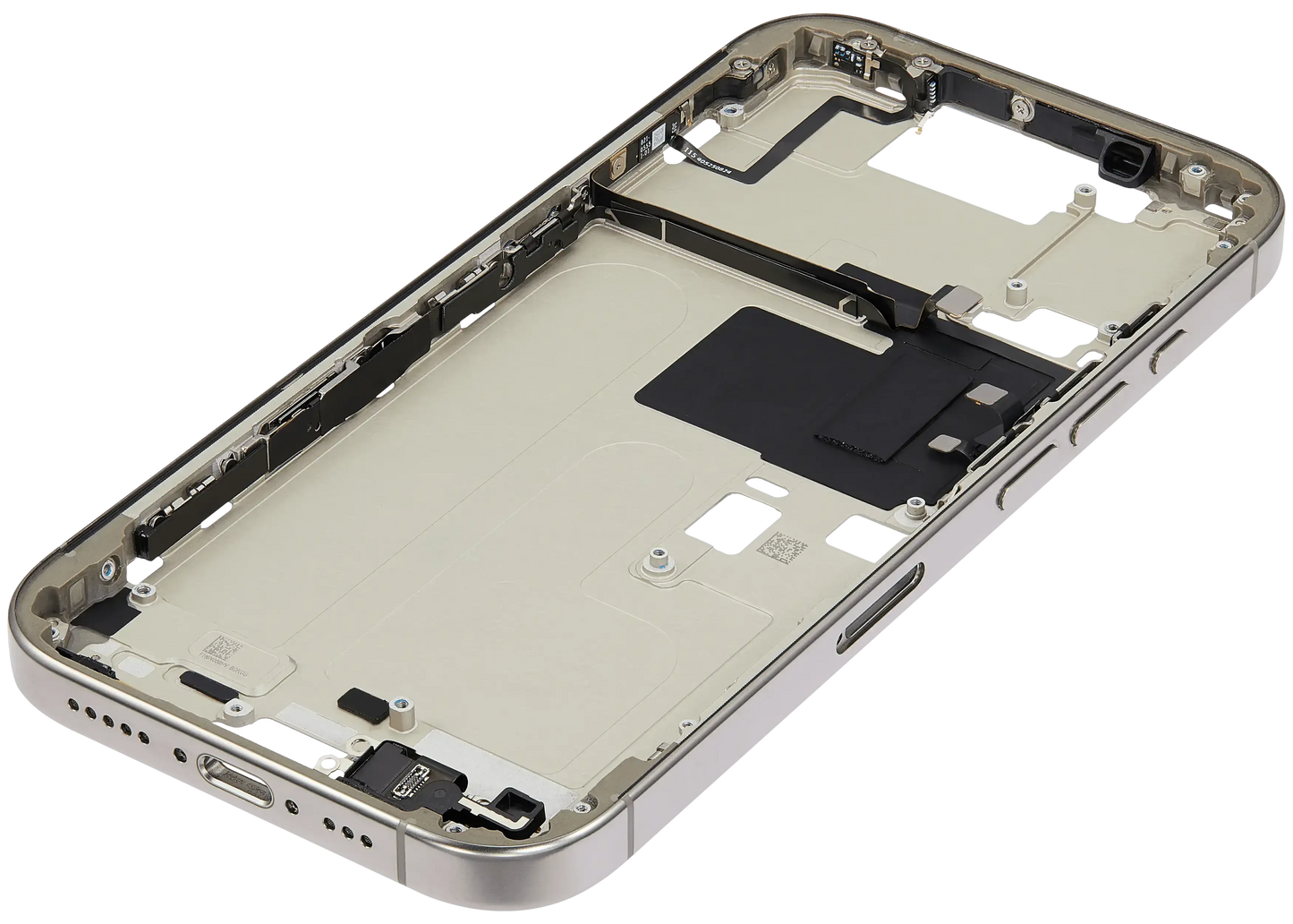 Mid-Frame Housing W/ Small Parts For iPhone 16 Pro (EU / Global Version) (Pull) (Natural Titanium)