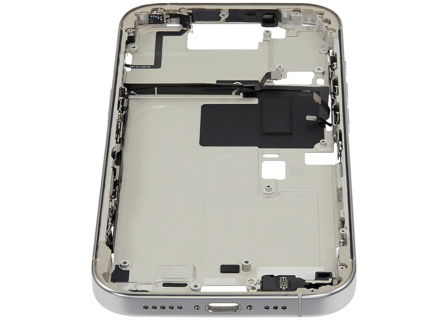 Mid-Frame Housing W/ Small Parts For iPhone 16 Pro (EU / Global Version) (Pull) (White Titanium)