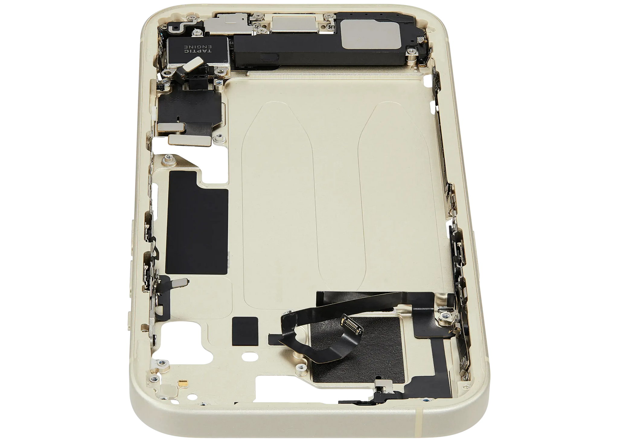 Mid-Frame Housing W/ Charging Port Flex & Small Parts For iPhone 15 (EU / Global Version) (Pull) (Yellow)