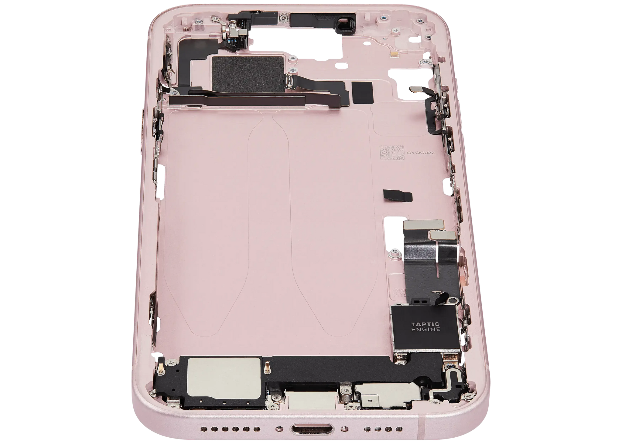 Mid-Frame Housing W/ Charging Port Flex & Small Parts For iPhone 15 Plus (EU / Global Version) (Pull) (Pink)