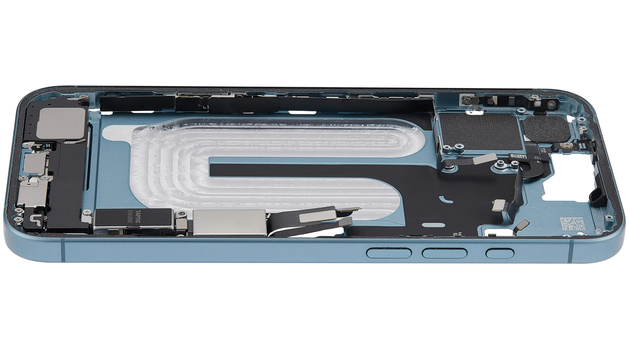 Mid-Frame Housing W/ Charging Port Flex & Small Parts For iPhone 16 Plus (US Version) (Pull) (Teal)