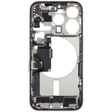 Mid-Frame Housing W/ Charging Port Flex & Small Parts For iPhone 15 Pro (EU / Global Version) (Pull) (White Titanium)