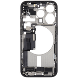 Mid-Frame Housing W/ Charging Port Flex & Small Parts For iPhone 15 Pro (EU / Global Version) (Pull) (Black Titanium)