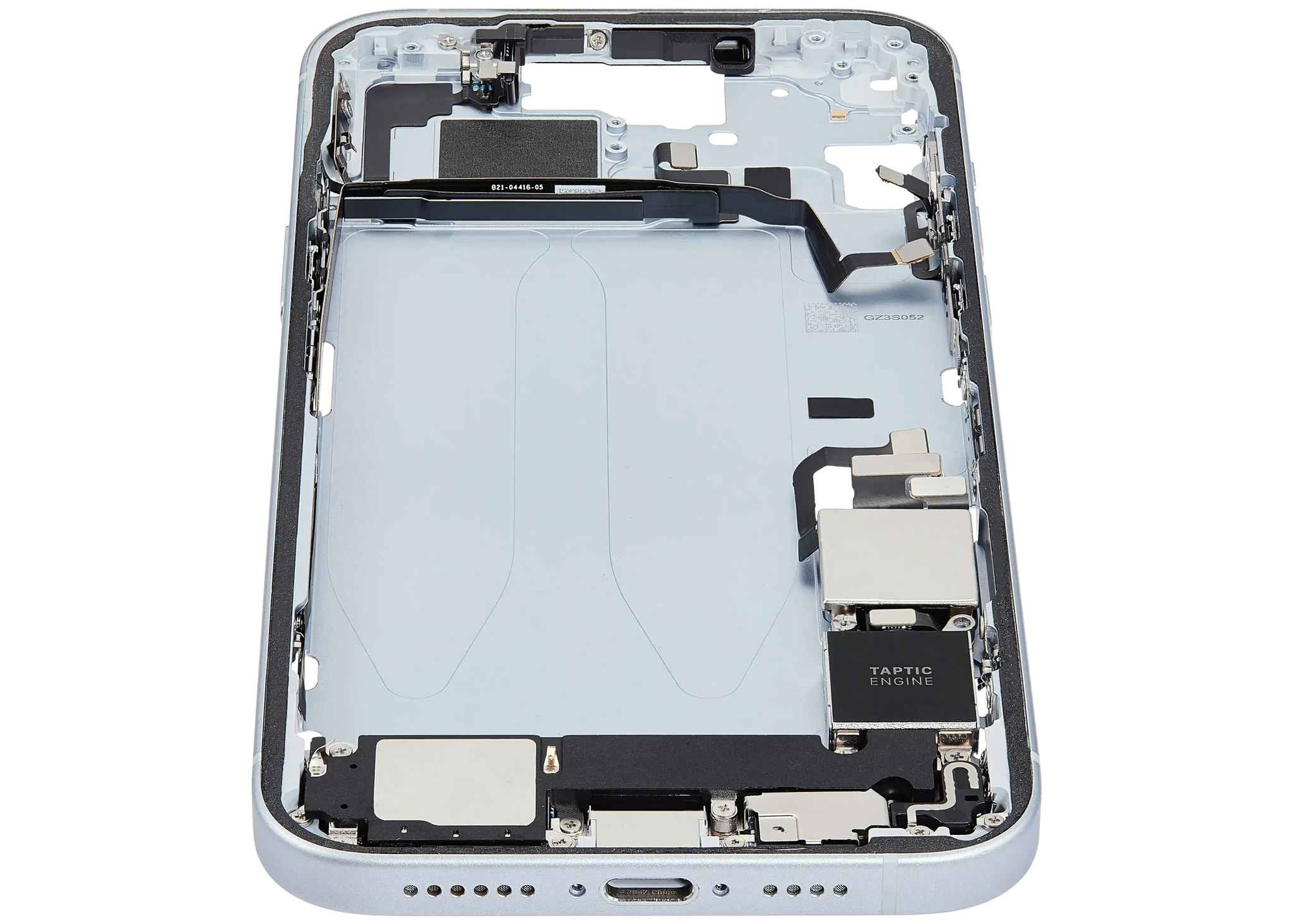 Mid-Frame Housing W/ Charging Port Flex & Small Parts For iPhone 15 Plus (US Version) (Pull) (Blue)