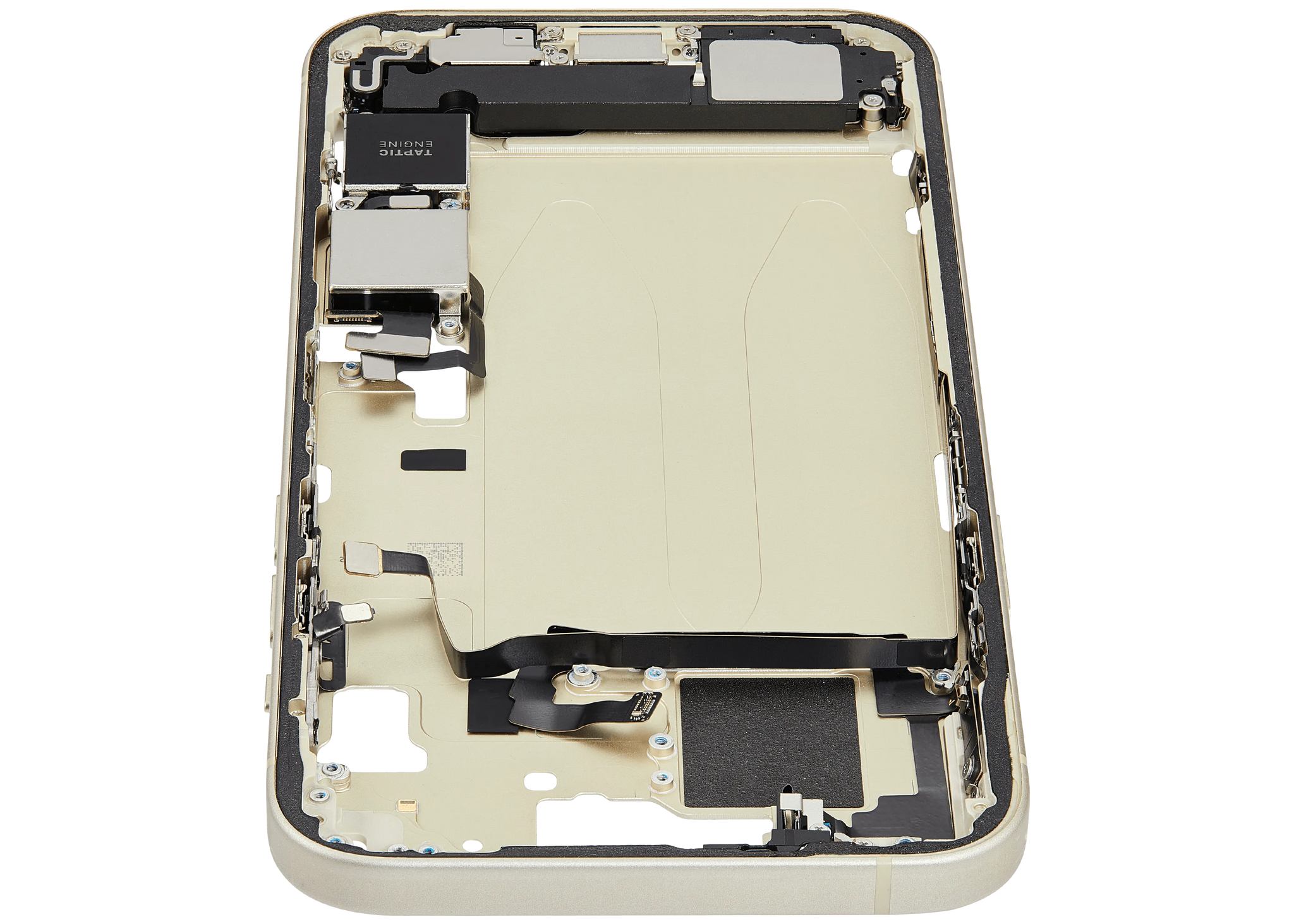 Mid-Frame Housing W/ Charging Port Flex & Small Parts For iPhone 15 Plus (US Version) (Pull) (Yellow)
