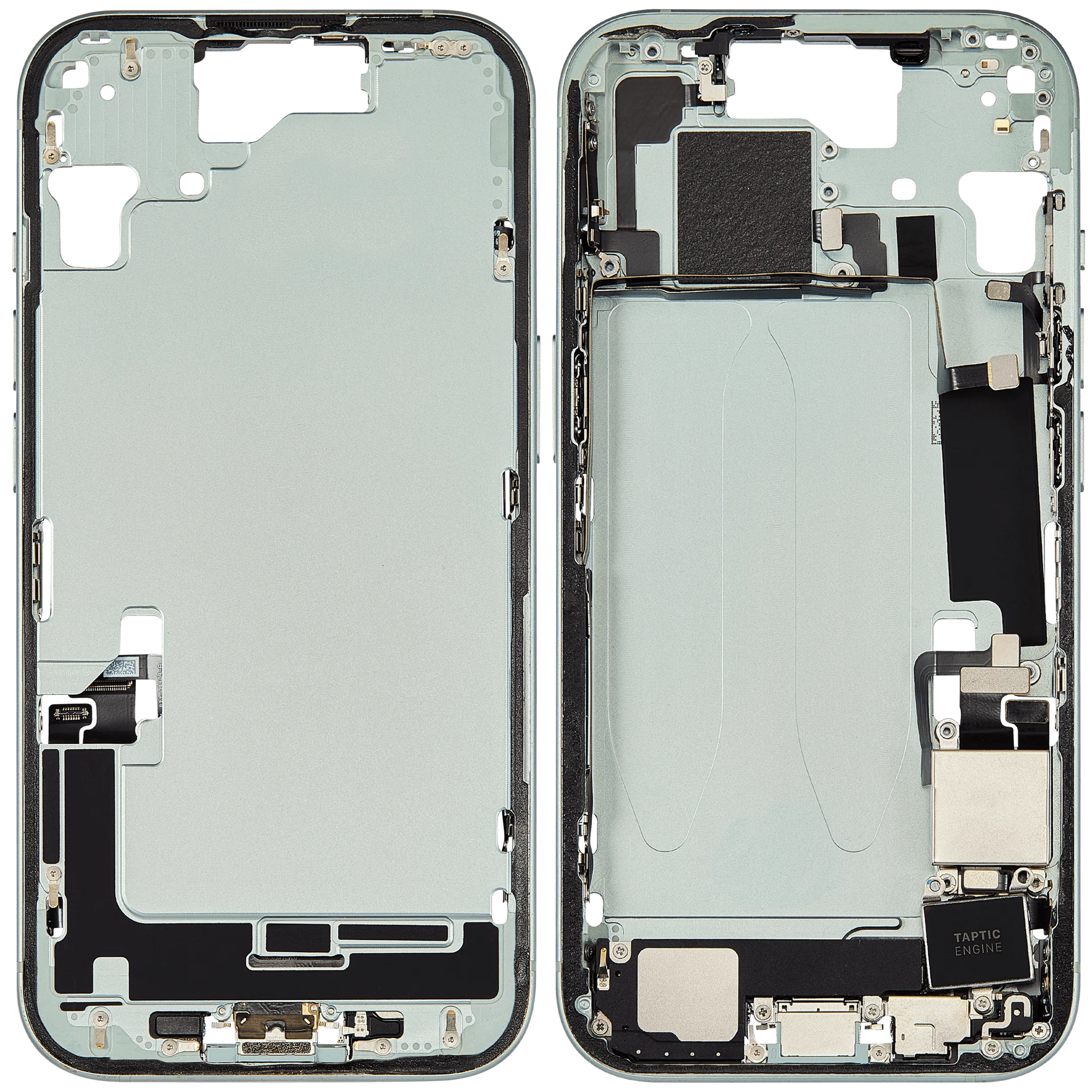 Mid-Frame Housing W/ Charging Port Flex & Small Parts For iPhone 15 (US Version) (Pull) (Green)
