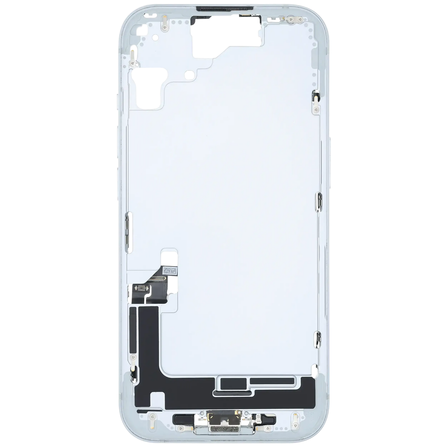 Mid-Frame Housing W/ Charging Port Flex & Small Parts For iPhone 15 (US Version) (Pull) (Blue)