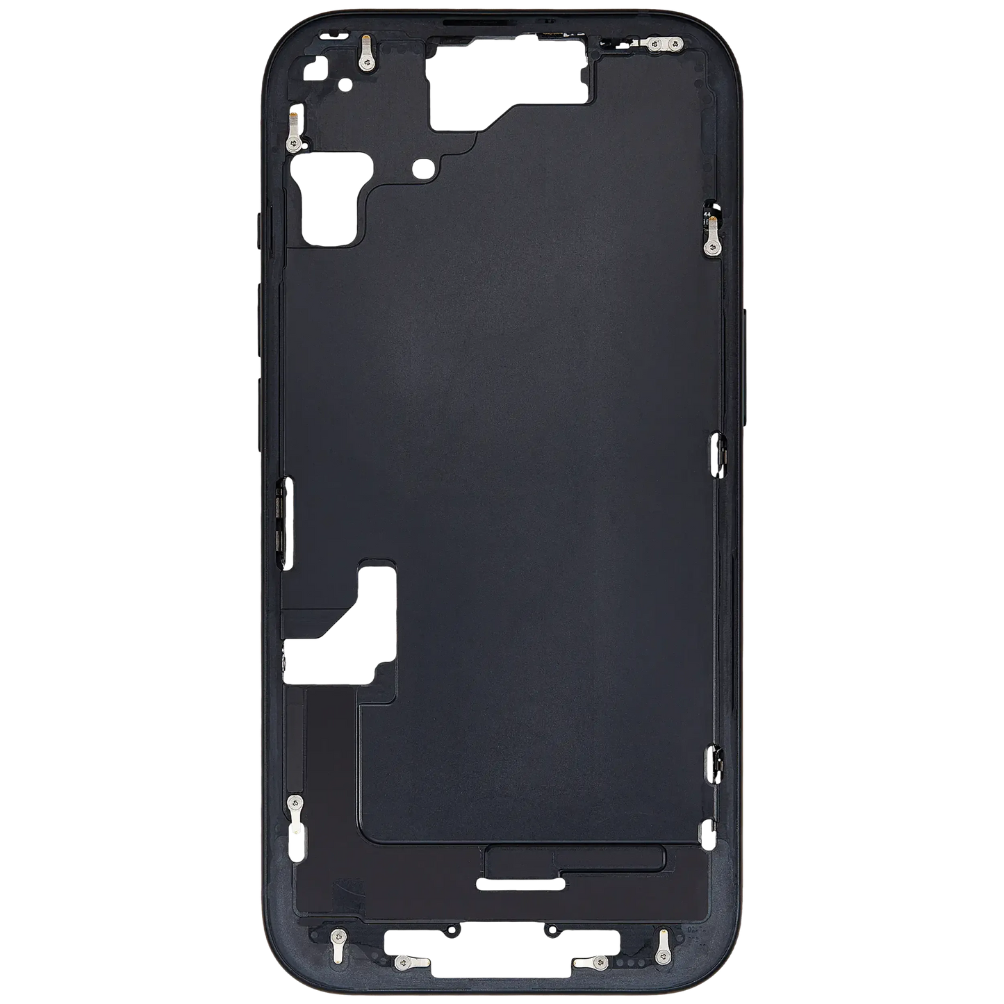 Mid-Frame Housing W/ Small Parts For iPhone 15 (EU / Global Version) (Pull) (Black)