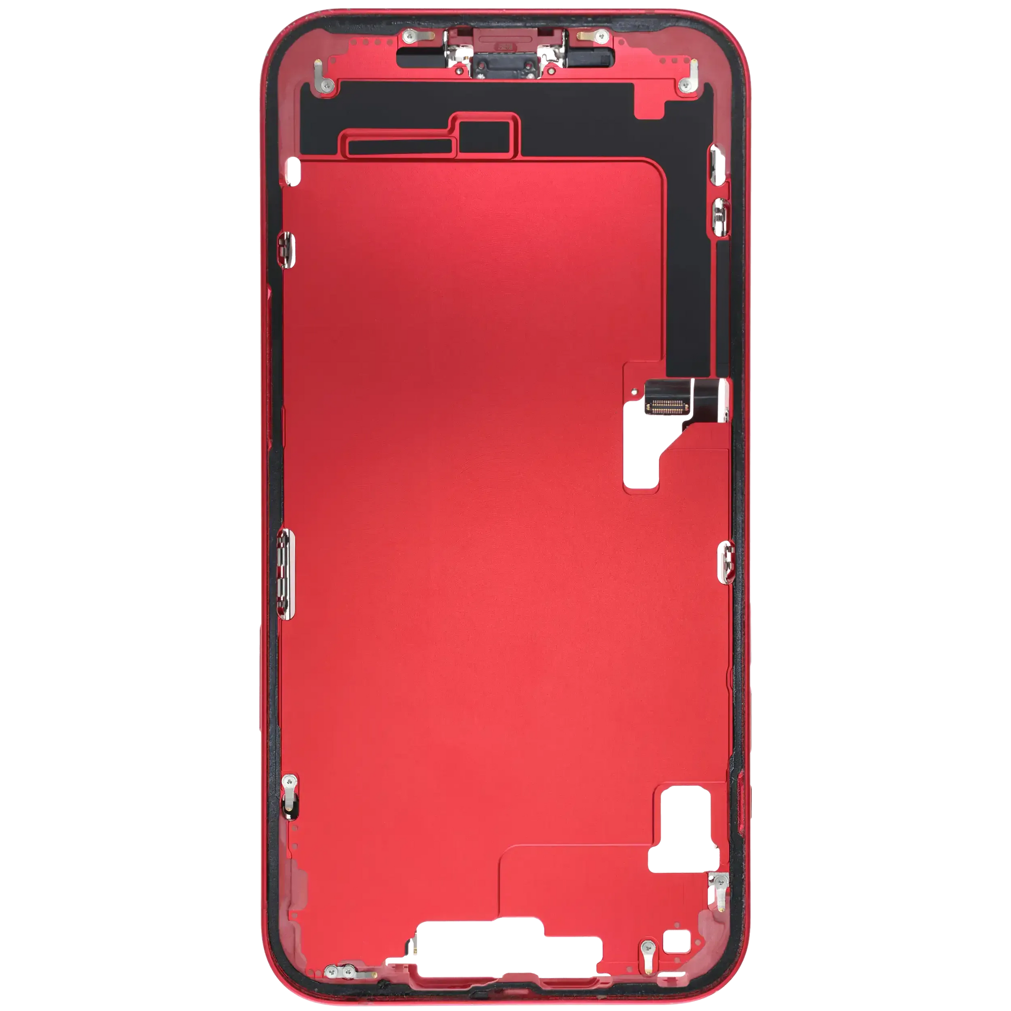Mid-Frame Housing W/ Charging Port Flex & Small Parts For iPhone 14 Plus (EU / Global Version) (Pull) (Red)