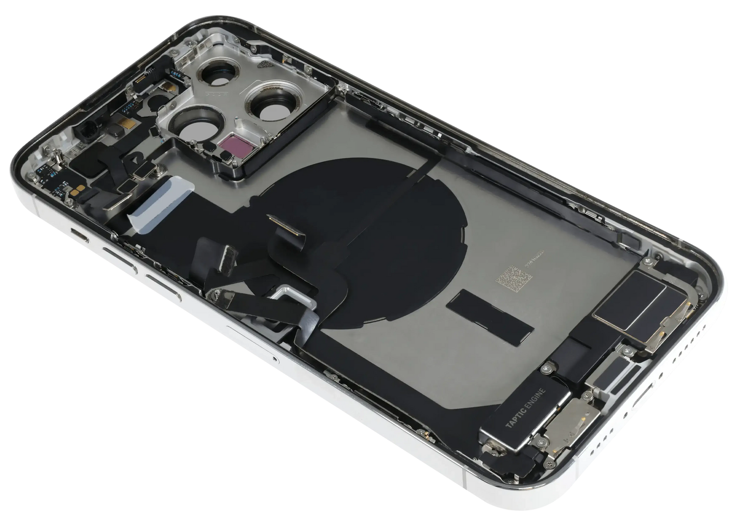 Back Housing W/ Charging Port Flex & Small Parts For iPhone 14 Pro Max (EU / Global Version) (Pull) (Silver)