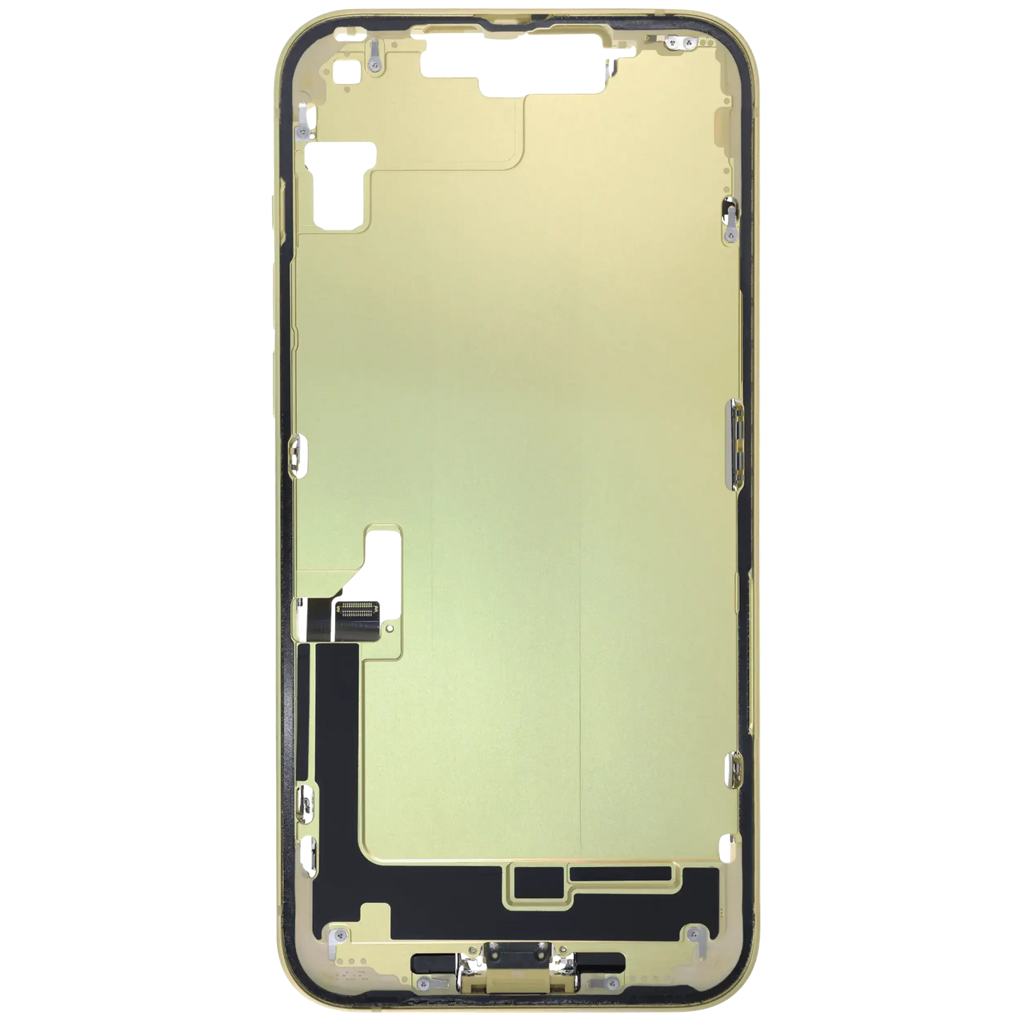 Mid-Frame Housing W/ Charging Port Flex & Small Parts For iPhone 14 Plus (EU / Global Version) (Pull) (Yellow)