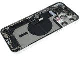 Back Housing W/ Charging Port Flex & Small Parts For iPhone 14 Pro Max (EU / Global Version) (Pull) (Silver)