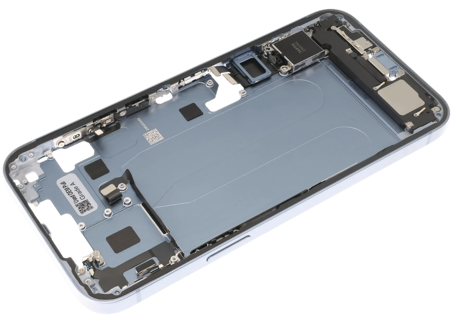 Mid-Frame Housing W/ Charging Port Flex & Small Parts For iPhone 14 Plus (EU / Global Version) (Pull) (Blue)