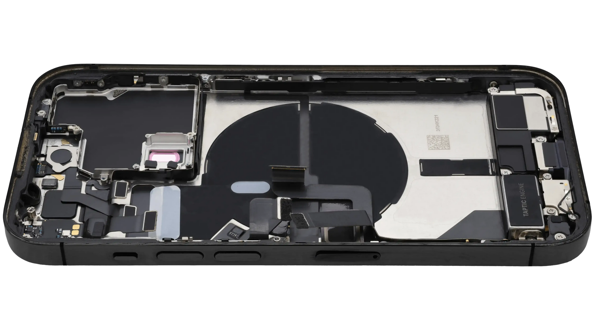 Back Housing W/ Charging Port Flex & Small Parts For iPhone 14 Pro (EU / Global Version) (Pull) (Space Black)