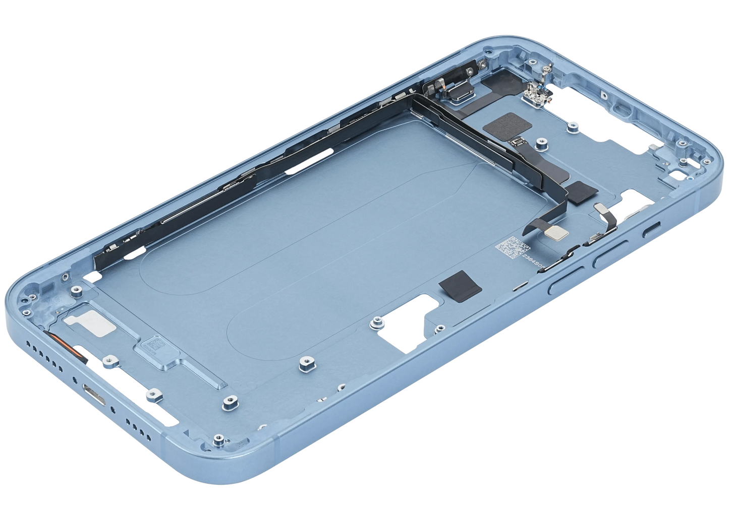 Mid-Frame Housing W/ Charging Port Flex & Small Parts For iPhone 14 Plus (US Version) (Pull) (Blue)