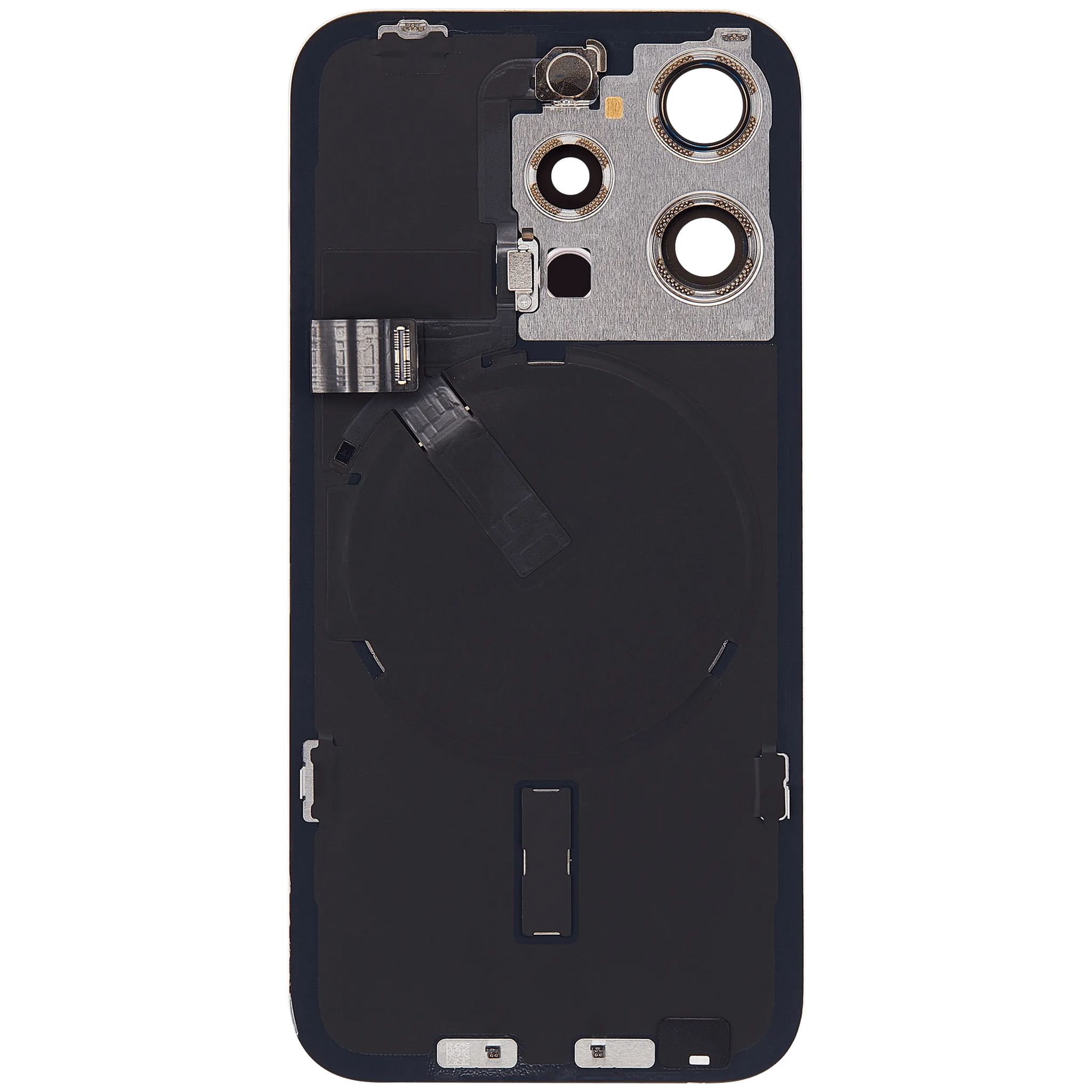 Back Glass w/ MagSafe Magnet & NFC & Flashlight Flex For iPhone 15 Pro (Pull) (White Titanium)