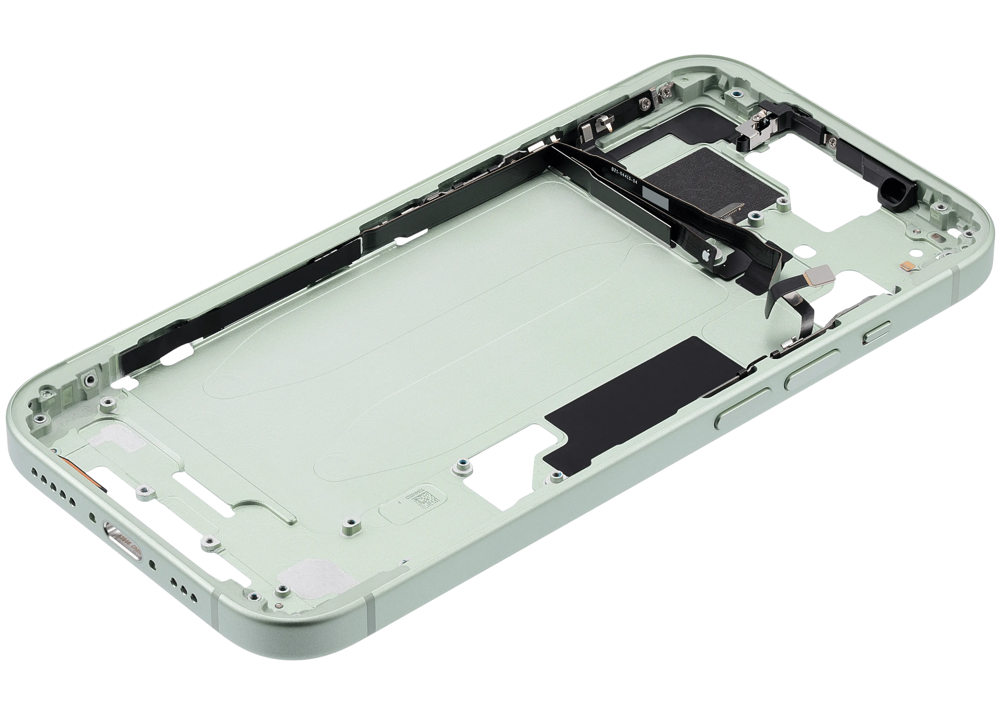 Mid-Frame Housing W/ Small Parts For iPhone 15 (US Version) (Used OEM Pull: Grade A) (Green)