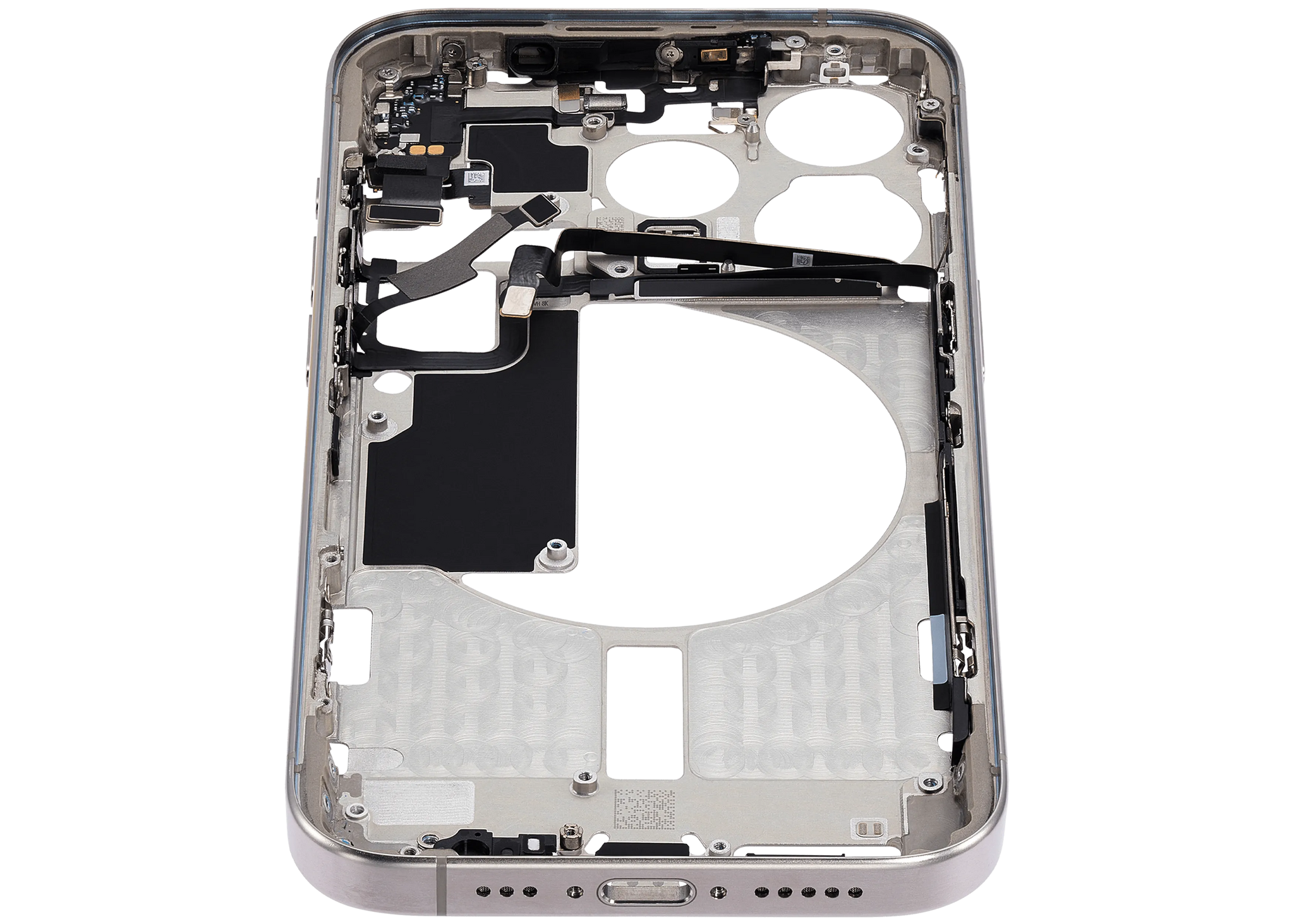 Mid-Frame Housing W/ Small Parts For iPhone 15 Pro (EU / Global Version) (Pull) (Natural Titanium)