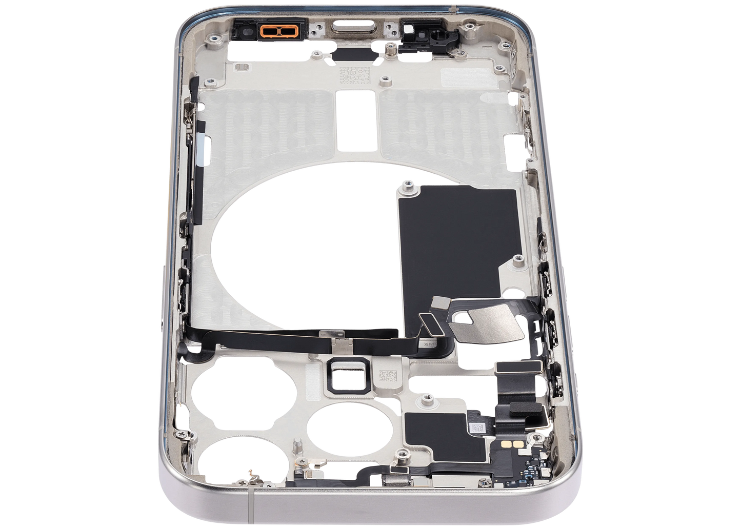 Mid-Frame Housing W/ Small Parts For iPhone 15 Pro (EU / Global Version) (Pull) (White Titanium)