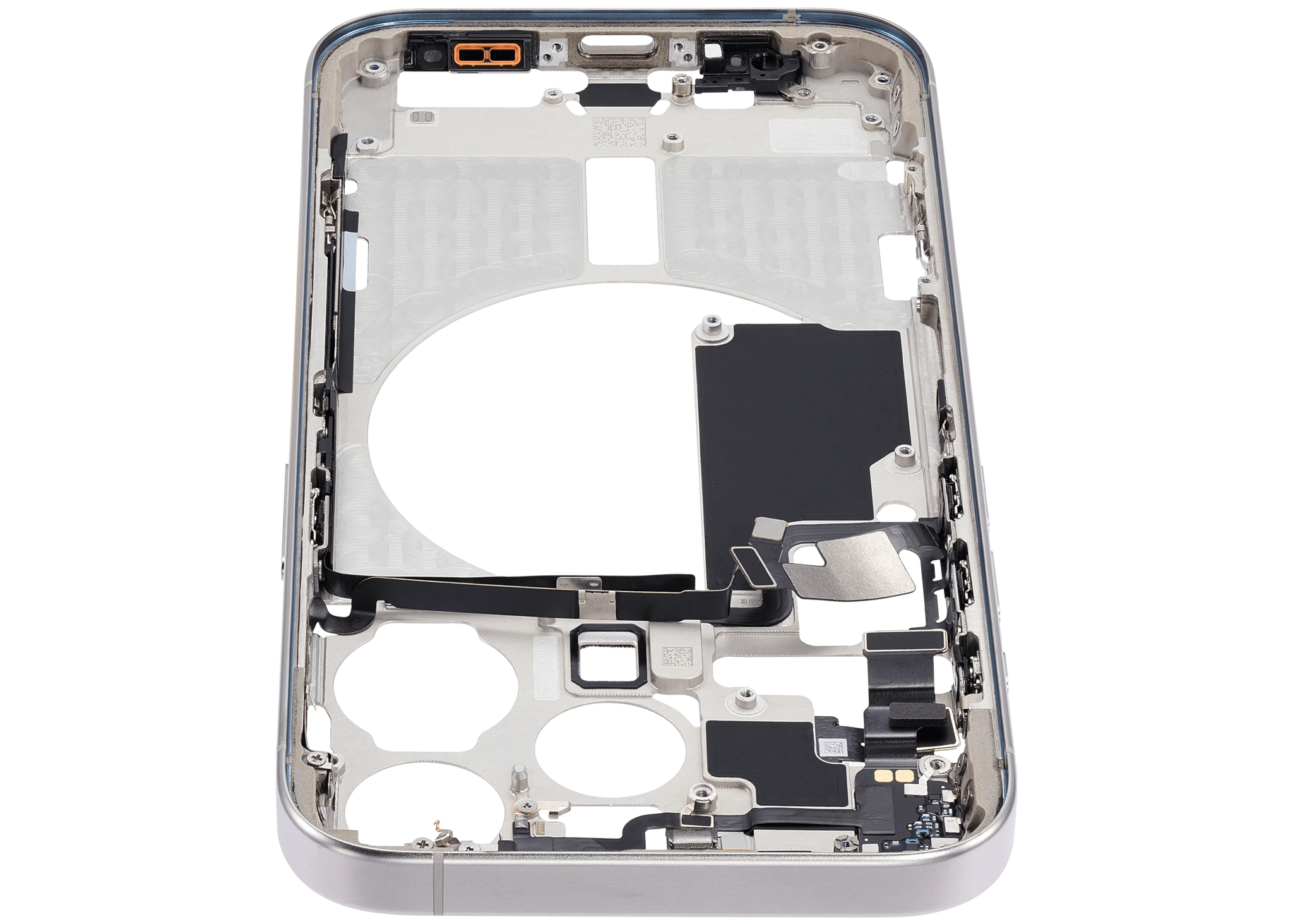 Mid-Frame Housing W/ Small Parts For iPhone 15 Pro (EU / Global Version) (Pull) (White Titanium)