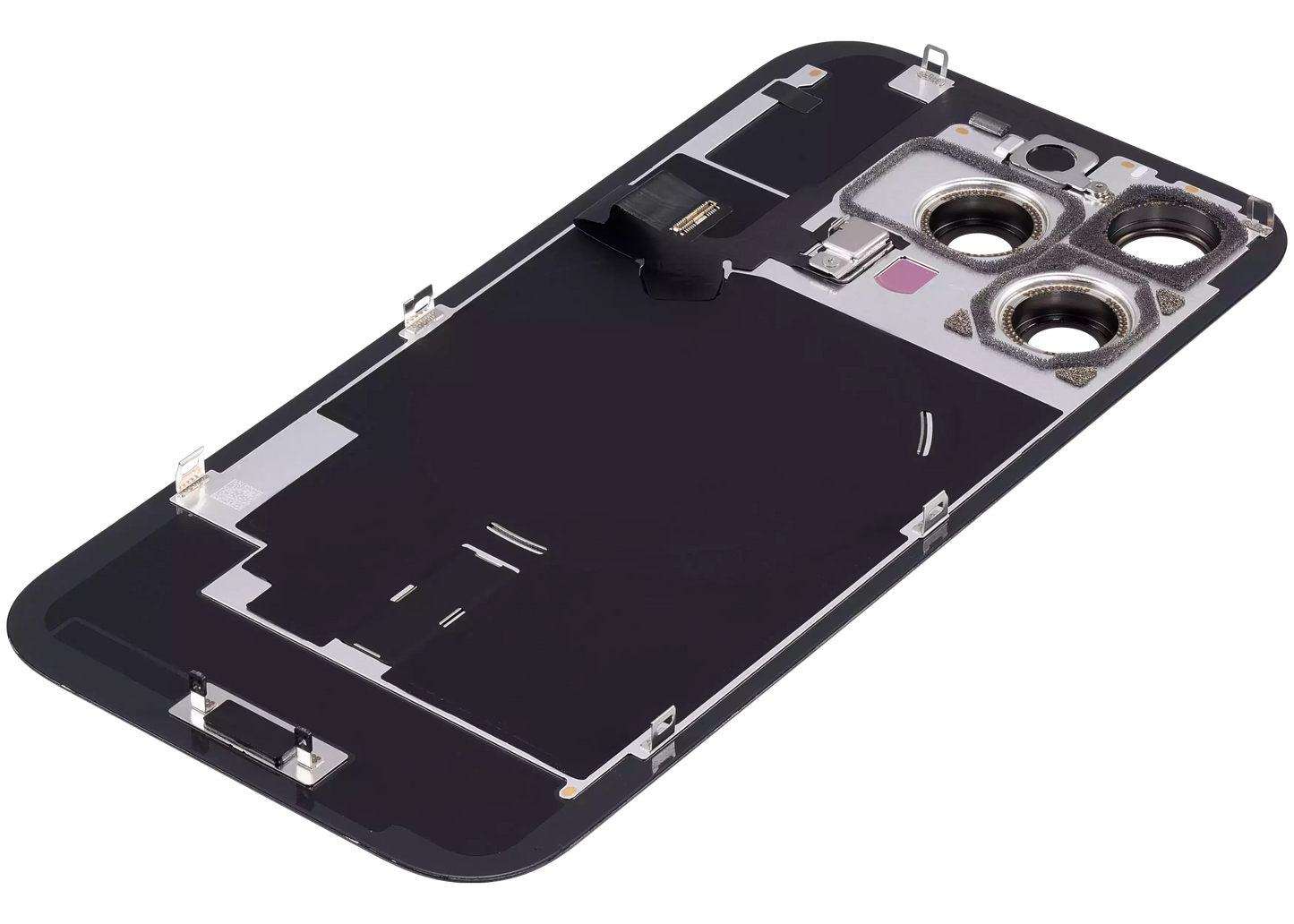 Back Glass w/ MagSafe Magnet & NFC & Flashlight Flex For iPhone 16 Pro (Pull) (Black Titanium)