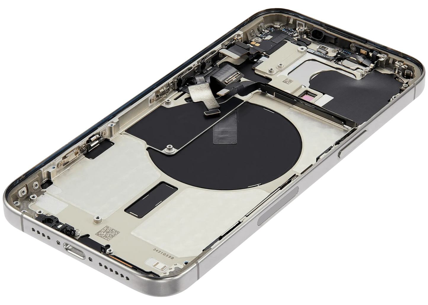 Back Housing W/ Small Parts For iPhone 15 Pro Max (US Version) (Pull) (White Titanium)