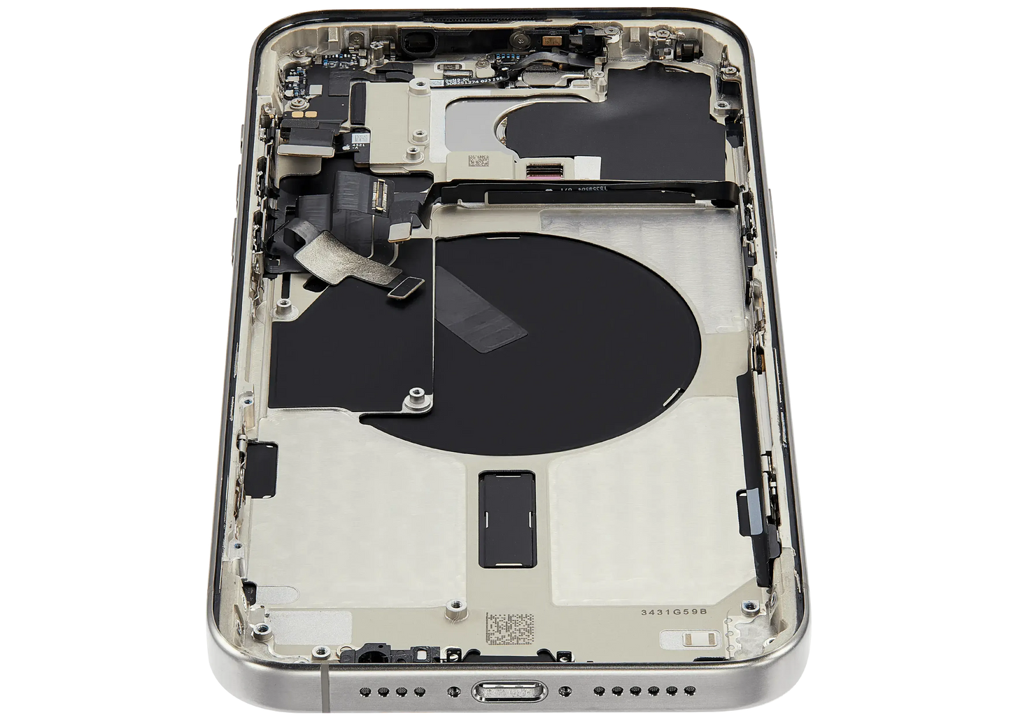 Back Housing W/ Small Parts For iPhone 15 Pro Max (US Version) (Pull) (White Titanium)