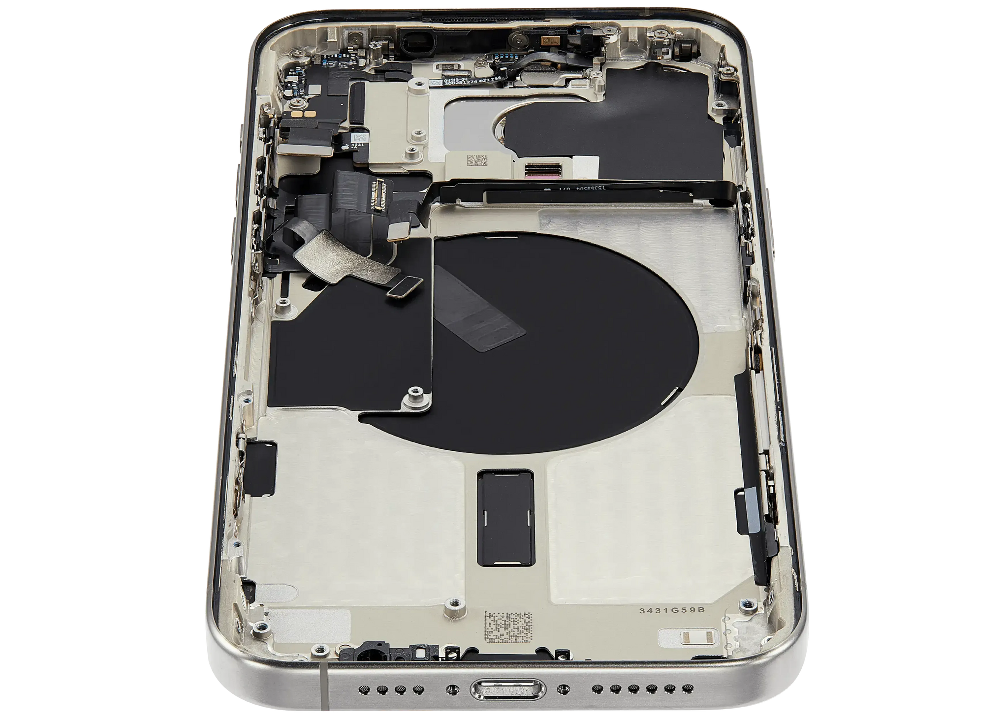 Back Housing W/ Small Parts For iPhone 15 Pro Max (US Version) (Pull) (White Titanium)