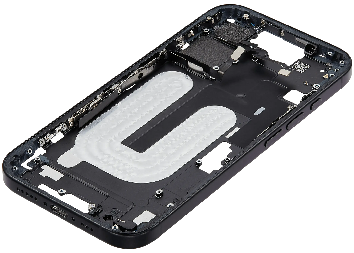 Mid-Frame Housing W/ Small Parts For iPhone 16 (US Version) (Pull) (Black)