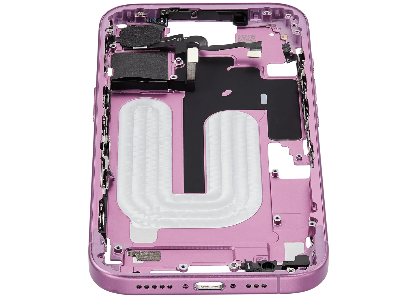 Mid-Frame Housing W/ Small Parts For iPhone 16 (US Version) (Pull) (Pink)