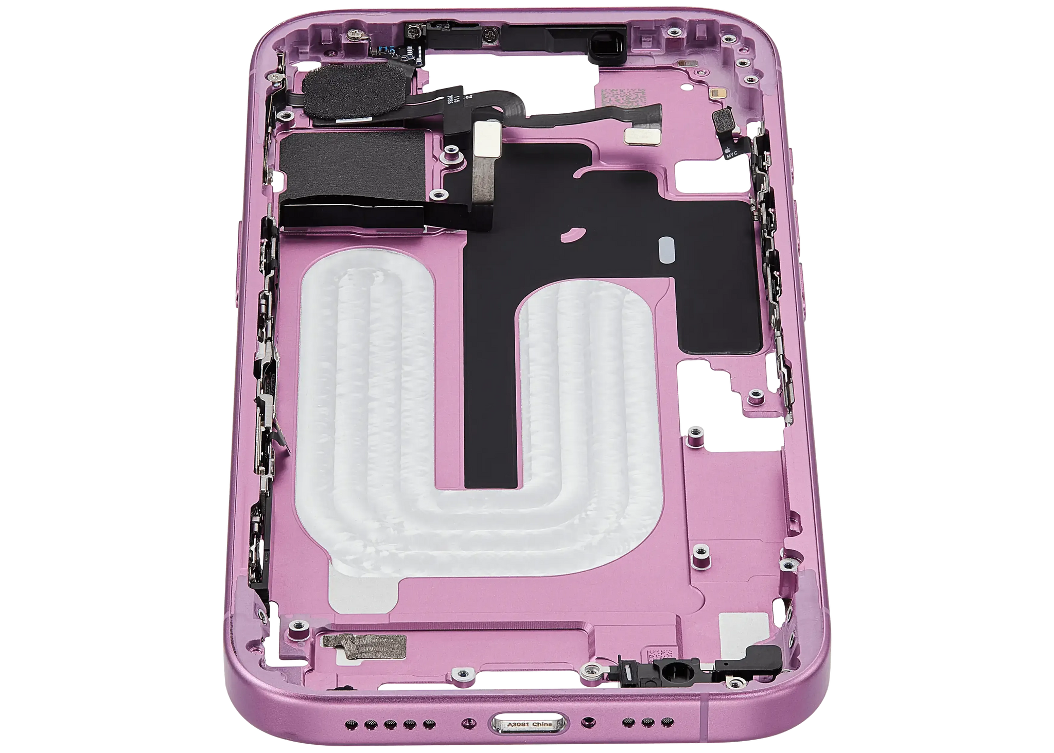 Mid-Frame Housing W/ Small Parts For iPhone 16 (US Version) (Pull) (Pink)