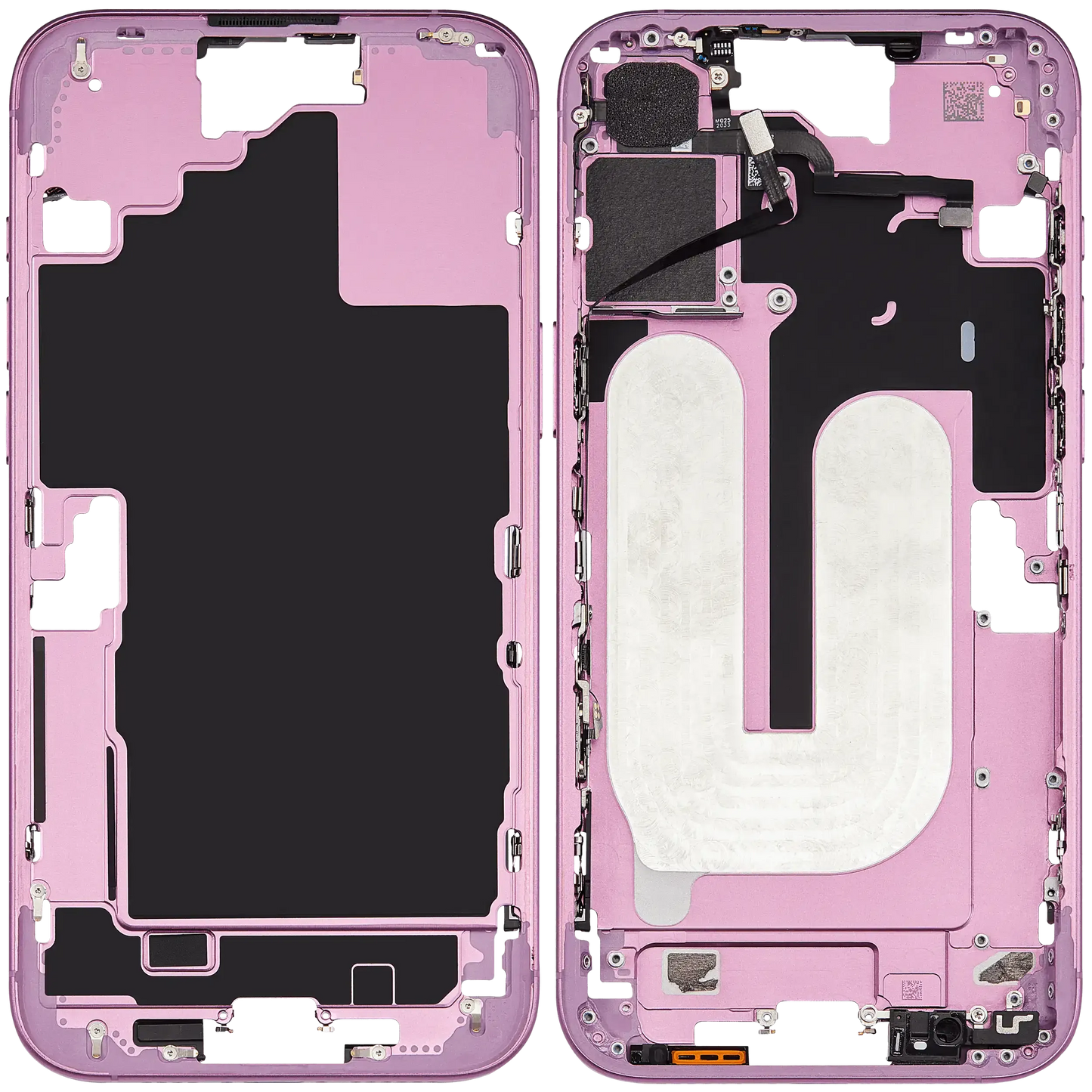 Mid-Frame Housing W/ Small Parts For iPhone 16 Plus (US Version) (Pull) (Pink)