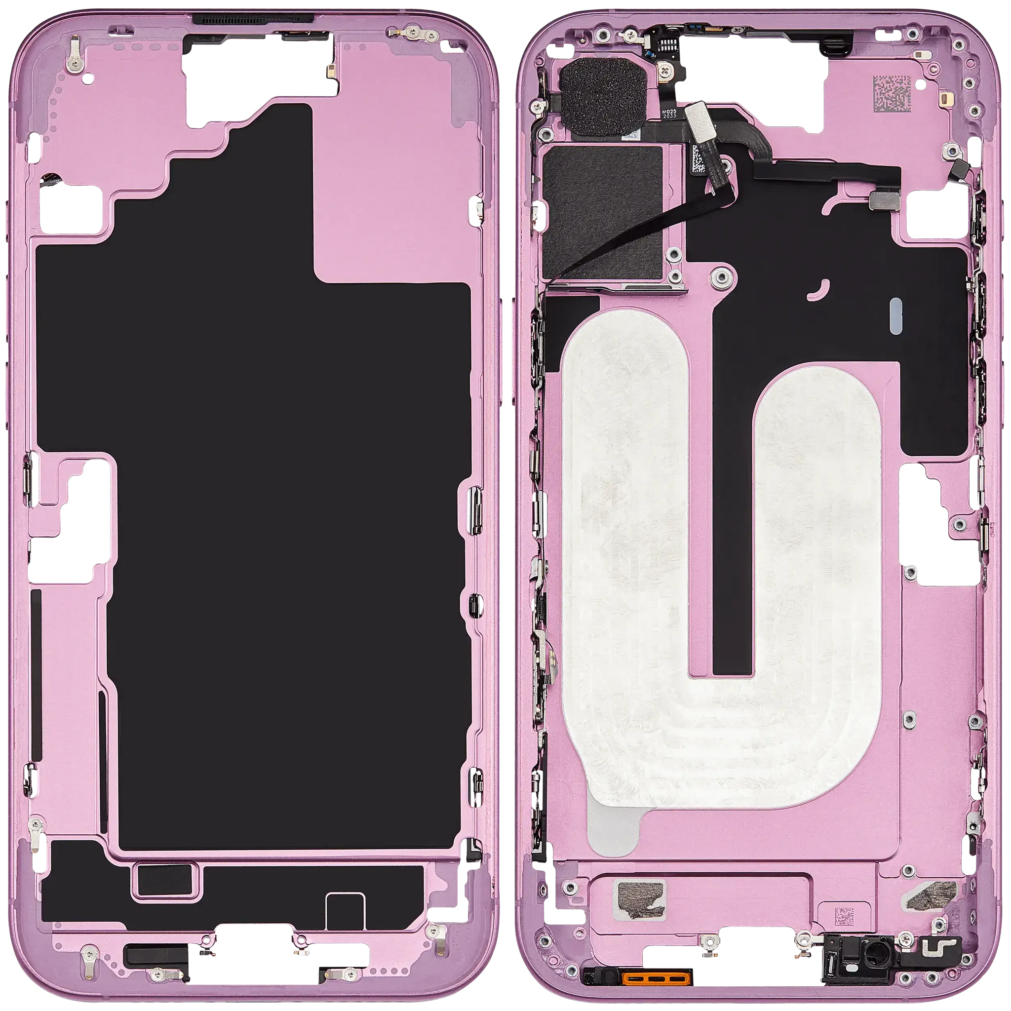 Mid-Frame Housing W/ Small Parts For iPhone 16 Plus (US Version) (Pull) (Pink)