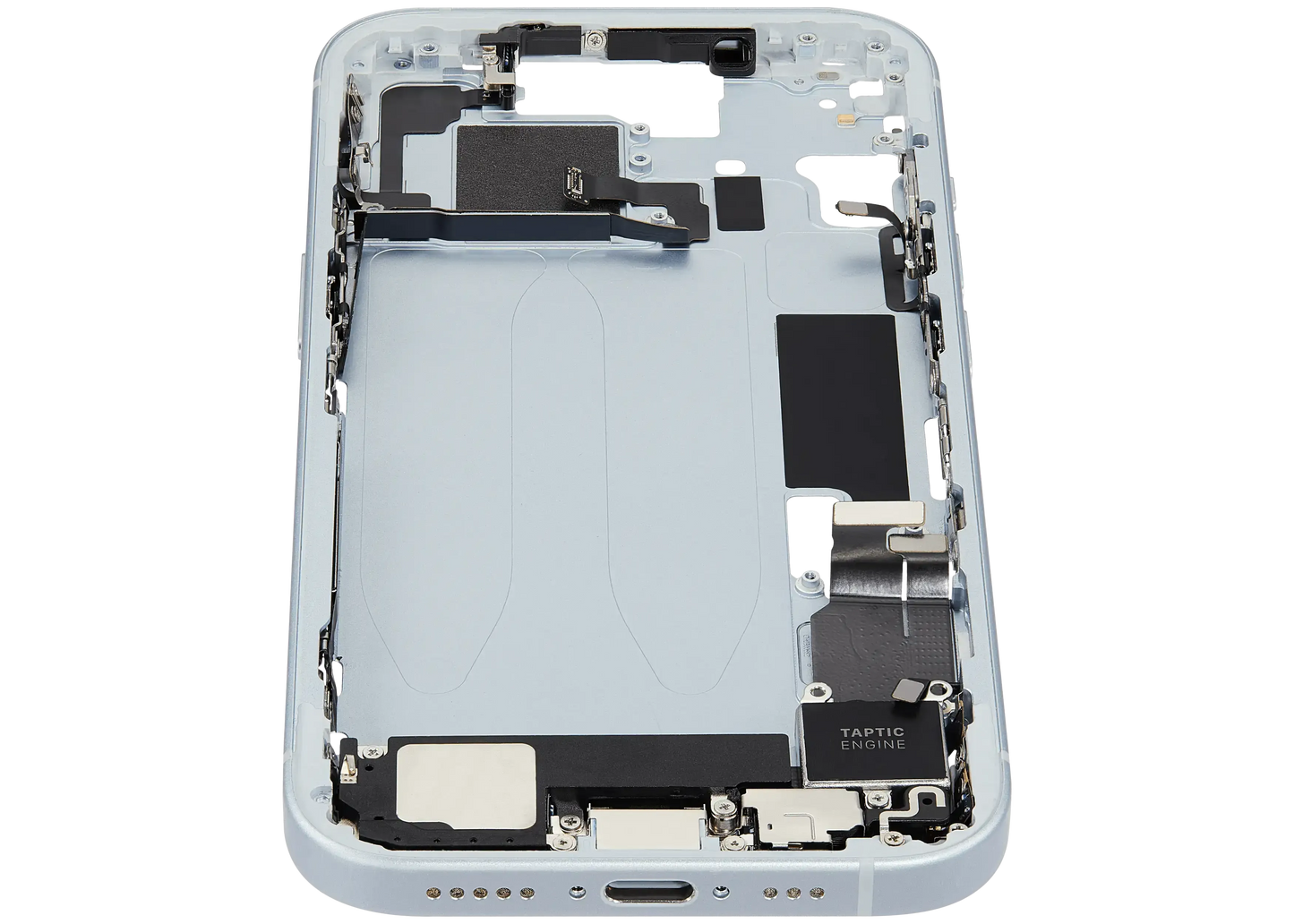 Mid-Frame Housing W/ Charging Port Flex & Small Parts For iPhone 15 (EU / Global Version) (Pull) (Blue)