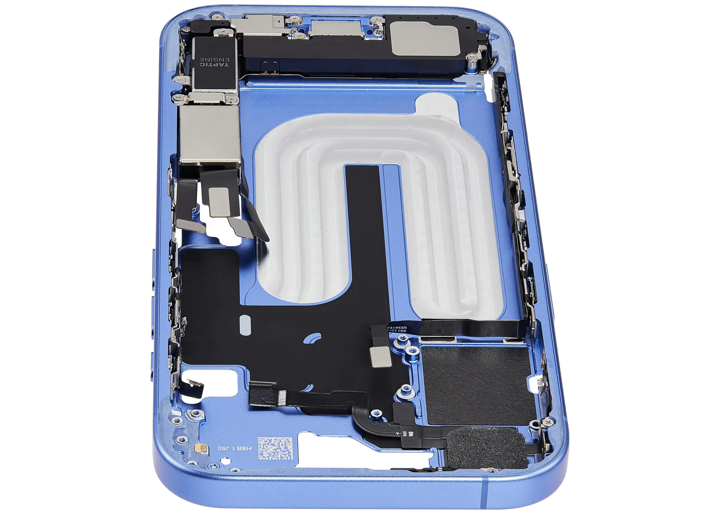 Mid-Frame Housing W/ Charging Port Flex & Small Parts For iPhone 16 (EU / Global Version) (Pull) (Ultramarine)