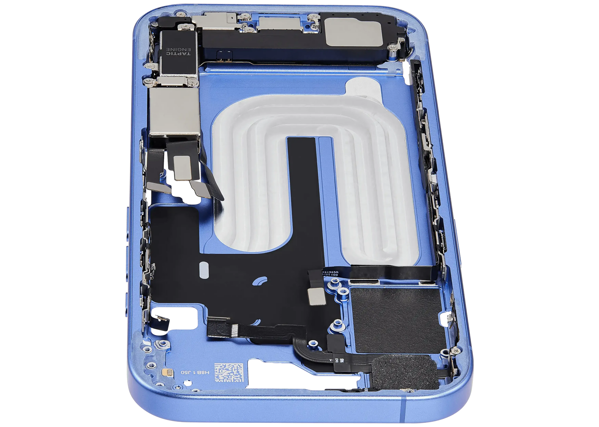 Mid-Frame Housing W/ Charging Port Flex & Small Parts For iPhone 16 (EU / Global Version) (Pull) (Ultramarine)