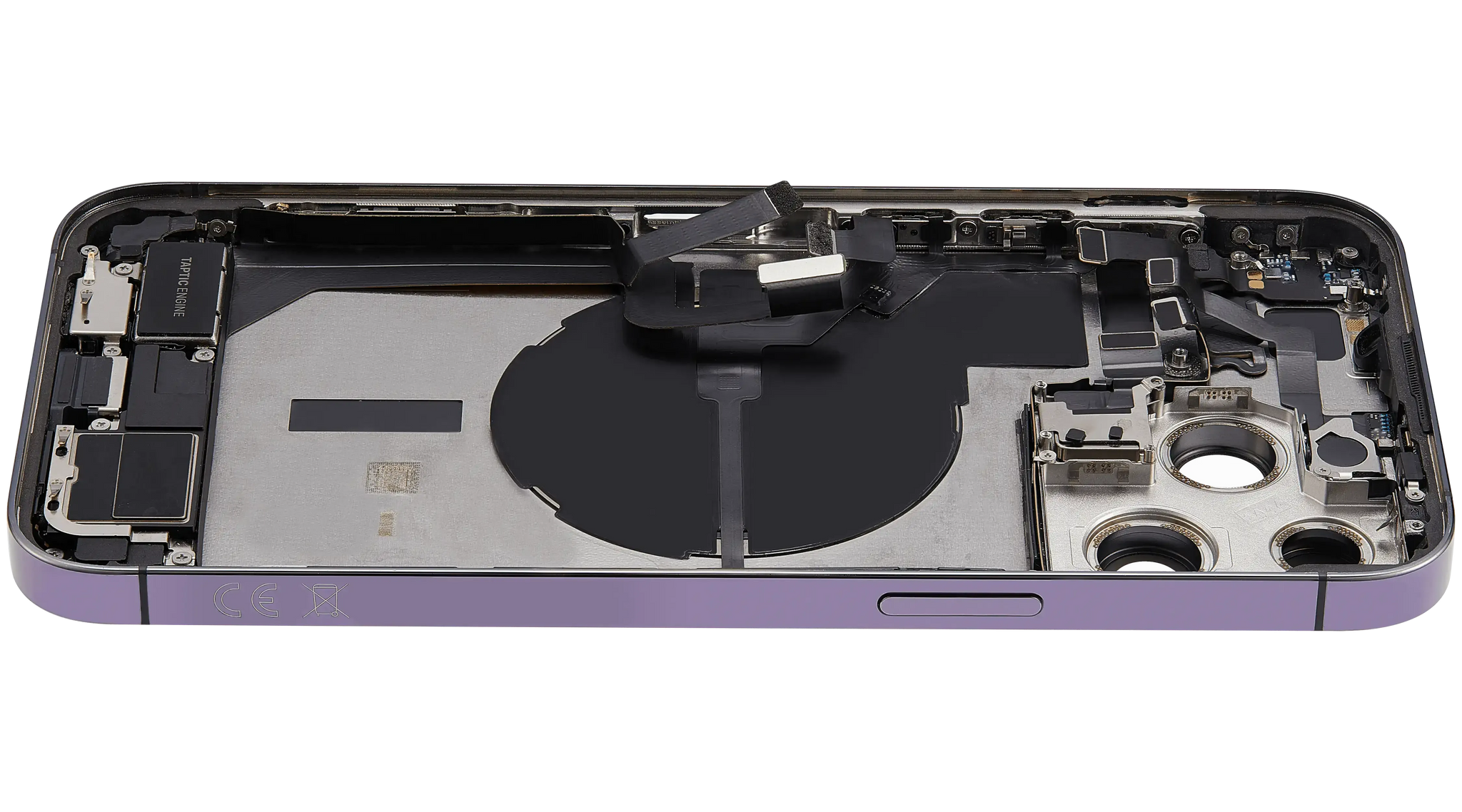 Back Housing W/ Charging Port Flex & Small Parts For iPhone 14 Pro Max (EU / Global Version) (Pull) (Deep Purple)