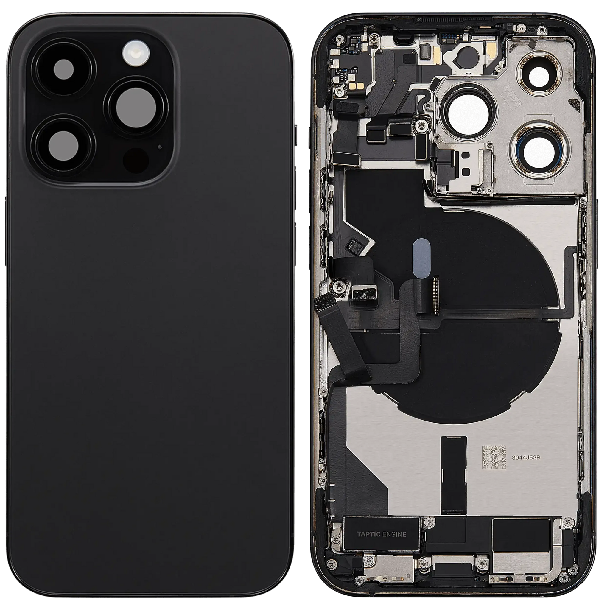 Back Housing W/ Charging Port Flex & Small Parts For iPhone 14 Pro (US Version) (Pull) (Space Black)
