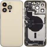 Back Housing W/ Charging Port Flex & Small Parts For iPhone 14 Pro Max (US Version) (Pull) (Gold)