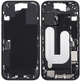 Mid-Frame Housing W/ Charging Port Flex & Small Parts For iPhone 16 (US Version) (Pull) (Black)