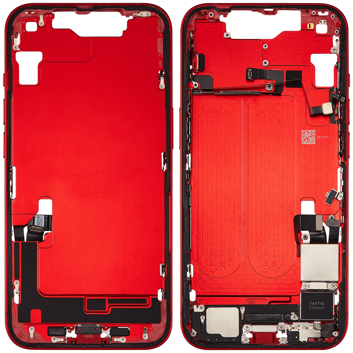 Mid-Frame Housing W/ Charging Port Flex & Small Parts For iPhone 14 (US Version) (Pull) (Red)