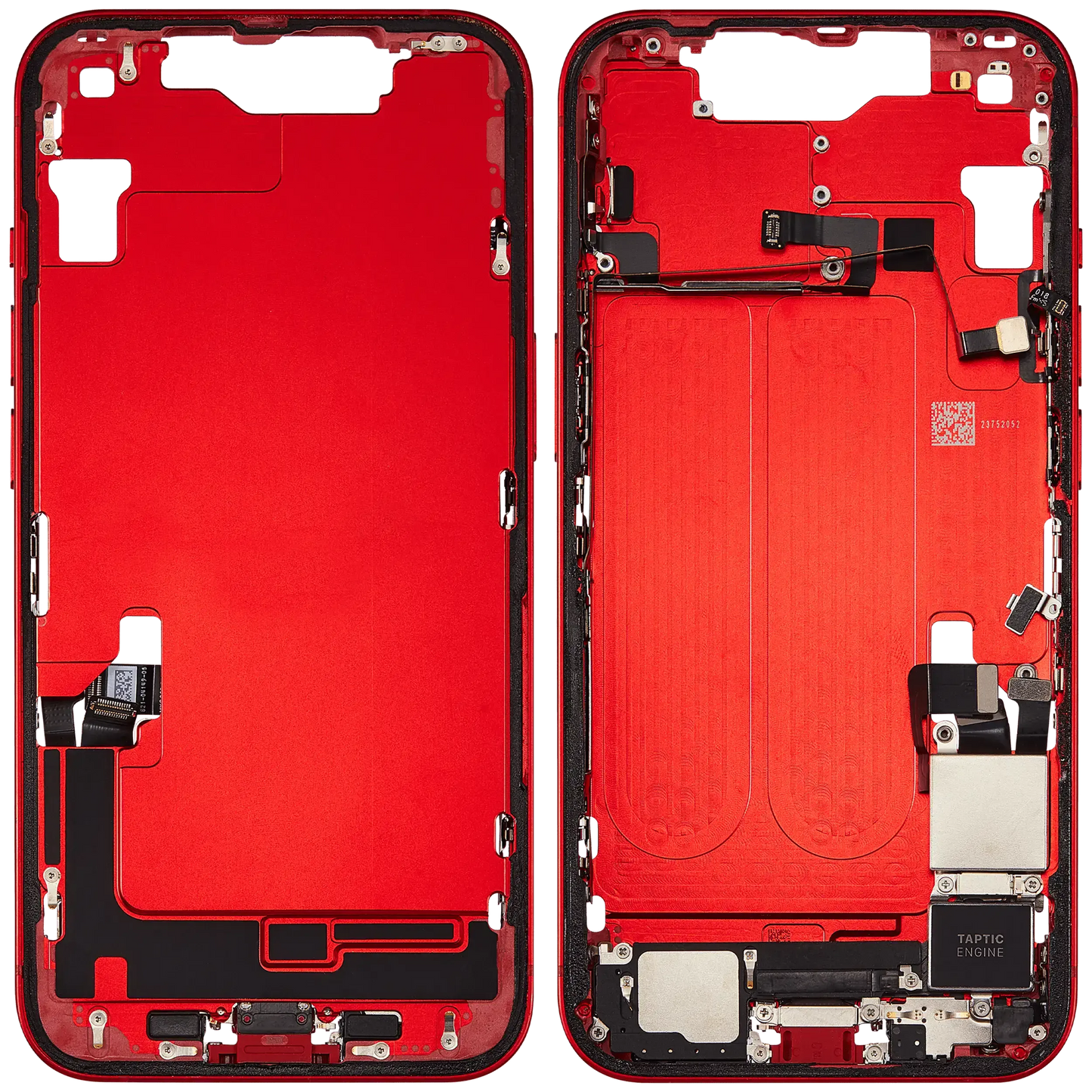 Mid-Frame Housing W/ Charging Port Flex & Small Parts For iPhone 14 (US Version) (Pull) (Red)