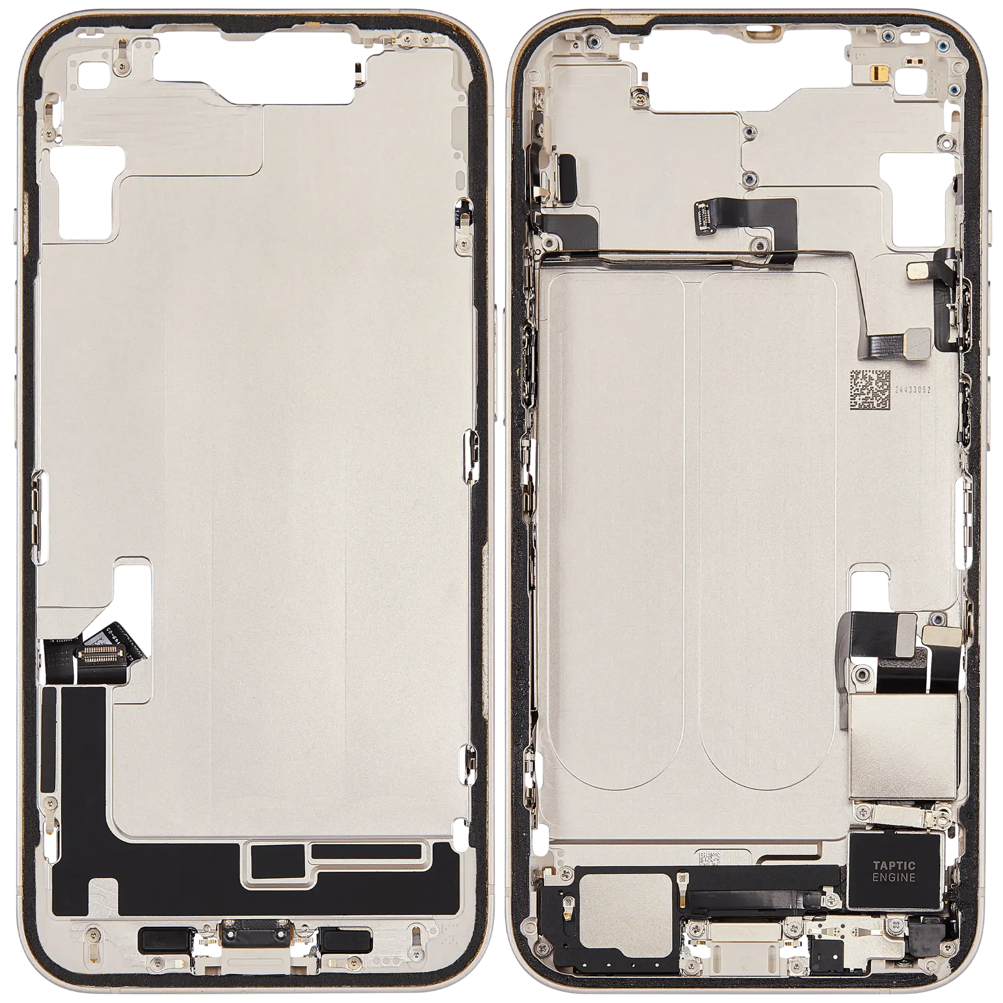Mid-Frame Housing W/ Charging Port Flex & Small Parts For iPhone 14 (US Version) (Pull) (Starlight)