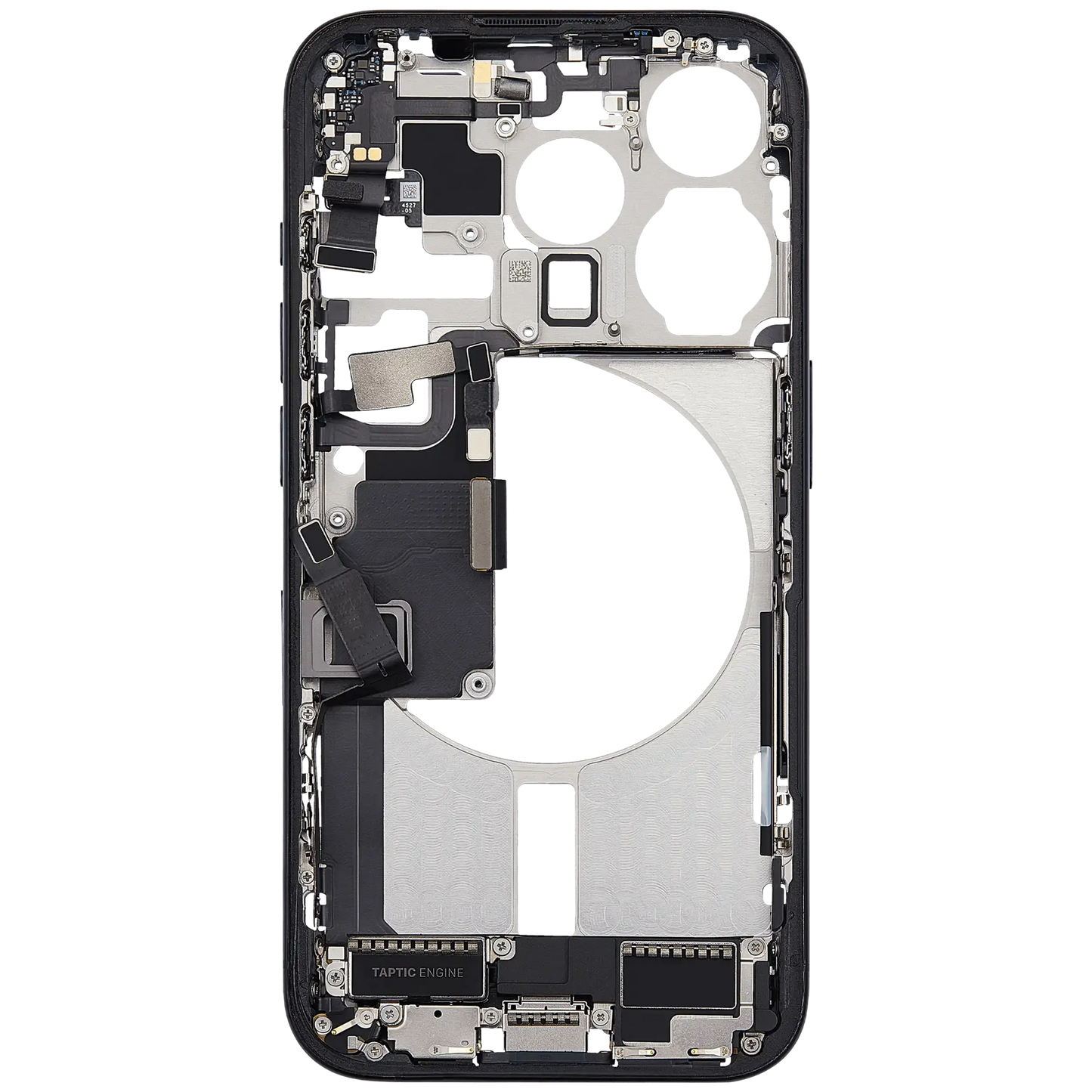 Mid-Frame Housing W/ Charging Port Flex & Small Parts For iPhone 15 Pro (EU / Global Version) (Pull) (Blue Titanium)