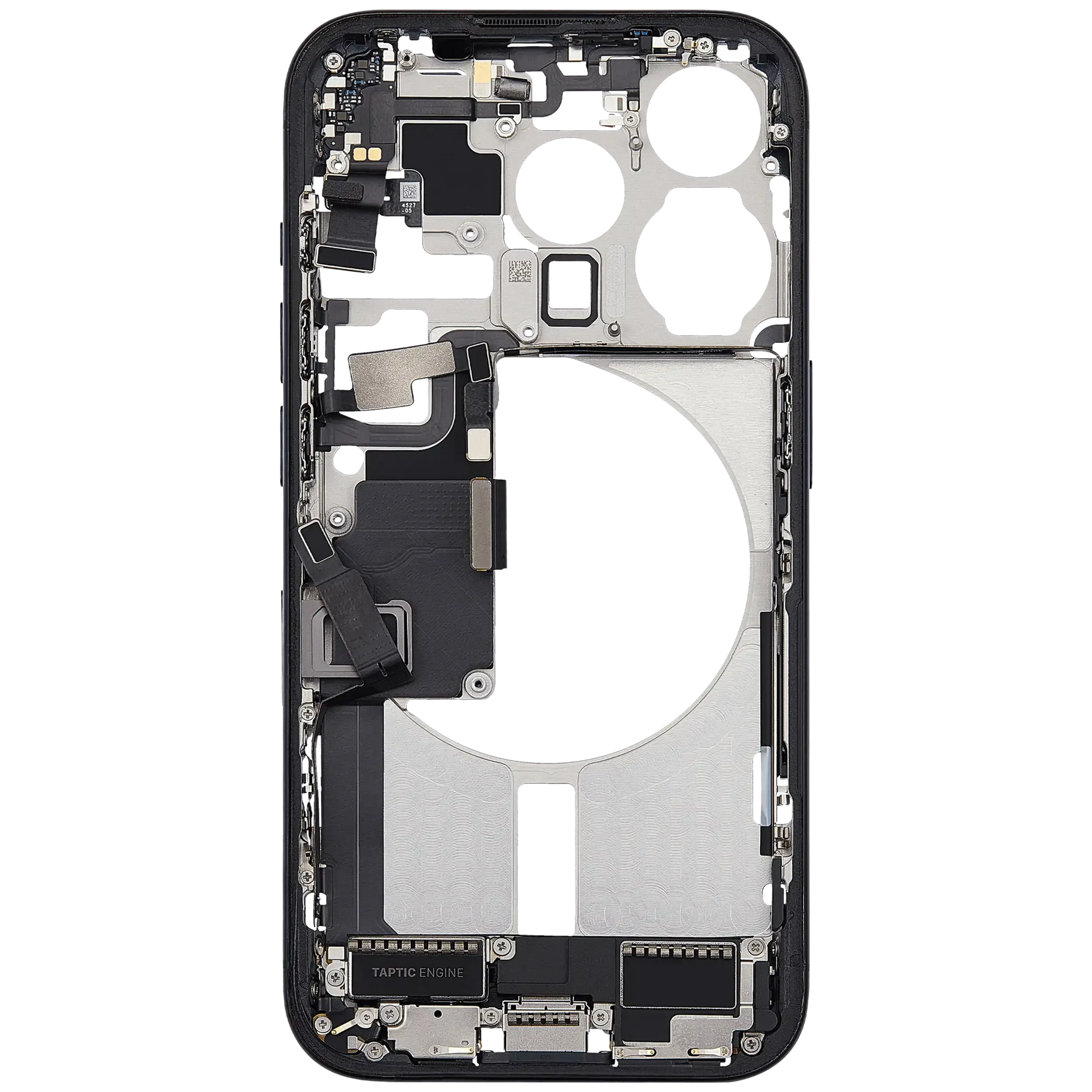 Mid-Frame Housing W/ Charging Port Flex & Small Parts For iPhone 15 Pro (EU / Global Version) (Pull) (Blue Titanium)