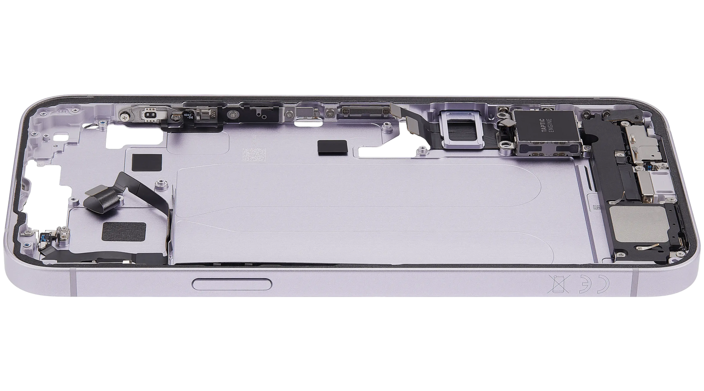 Mid-Frame Housing W/ Charging Port Flex & Small Parts For iPhone 14 Plus (EU / Global Version) (Pull) (Purple)
